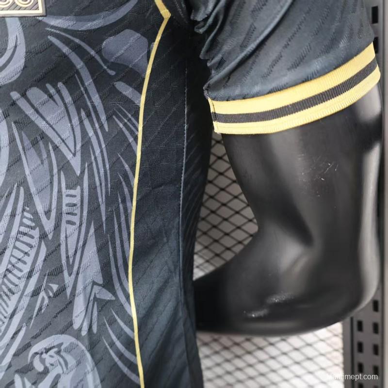 Player Version 2025 Mexico Black with Eagle Feather Pattern Jersey