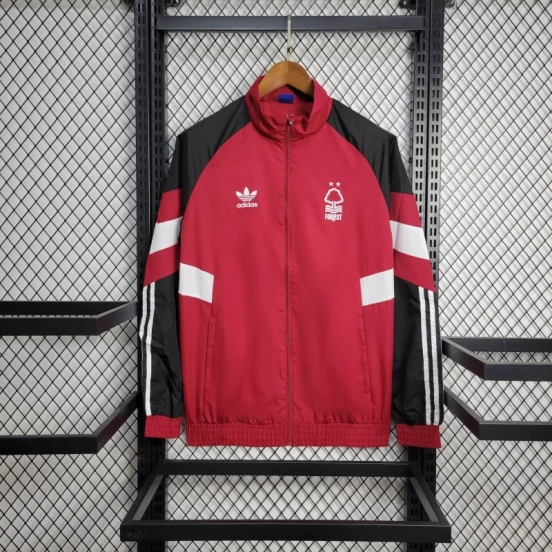 25/26 Nottingham Forest Jacket Red Windbreaker