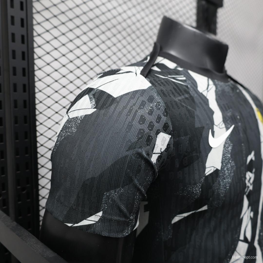 Player Version 25/26 FC 
Al-Ittihad Black with Abstract Camouflage Pattern Jersey