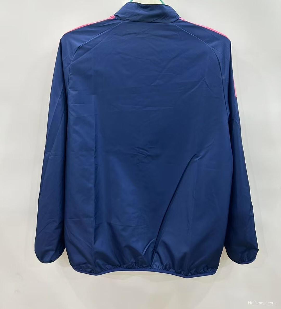 25/26 Real Madrid Yellow/Navy Reversible Windbreaker