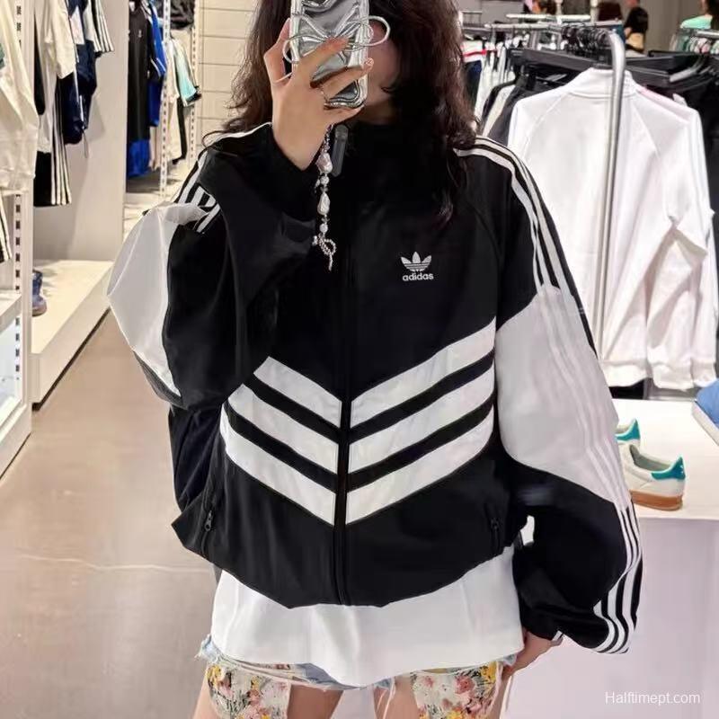 2025 Adidas Original Navy/Green White Windbreaker