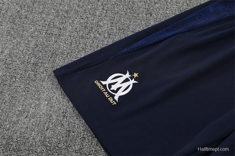 25/26 Olympique de Marseille Royal Blue Camouflage with XS Short Sleeve+Soccer Shorts