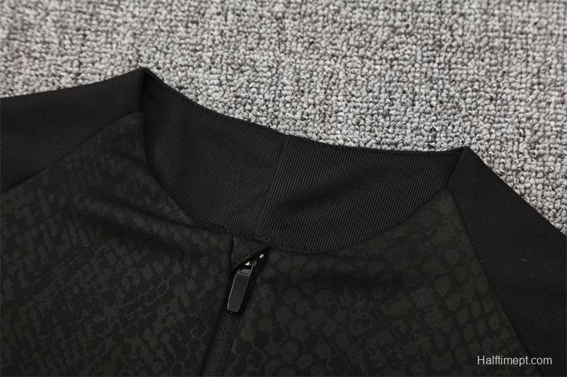 25/26 Barcelona Black Joint Edition Half Zipper Jacket+Long Pants