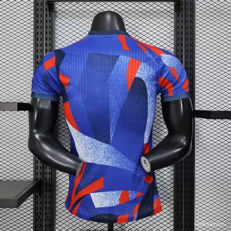 Player Version 25/26 FC Barcelona Blue with Abstract Geometric Pattern Jersey