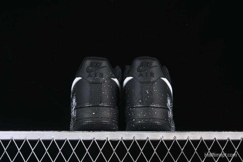 Nike Air Force 1'07 Low Two-Dimensional Theme Black Space Casual Sneakers - ZH0316-101