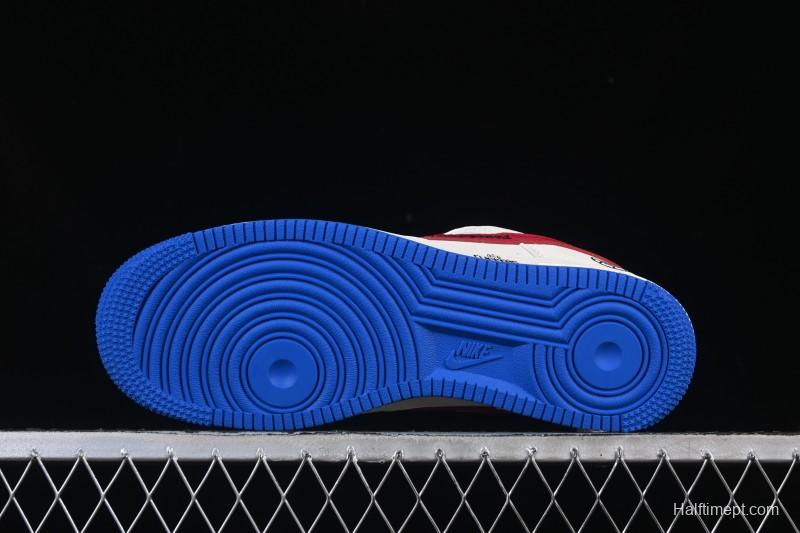 Nike Air Force 1 '07 Low NBA Collaboration Clippers Blue Red Casual Sneakers - QW5606-274