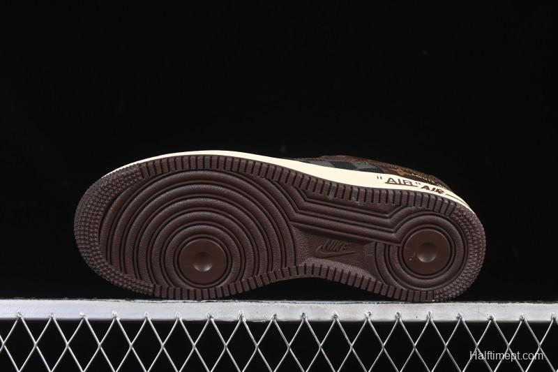 Nike Air Force 1 '07 Low LV Collaboration Coffee Gray Casual Sneakers - SC0601-563