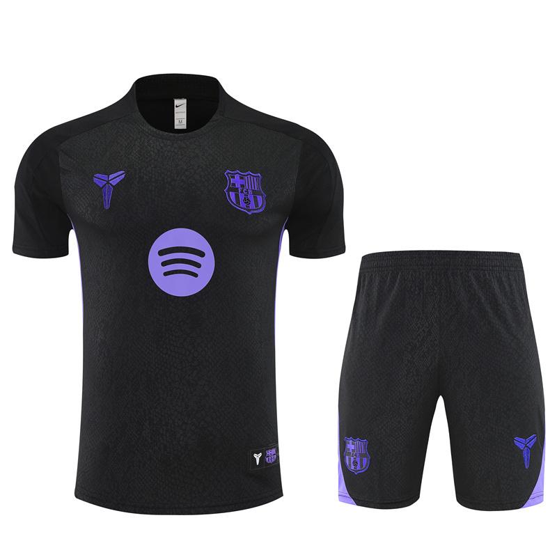 25/26 Barcelona Black Joint Edition with XS Short Sleeve+Soccer Shorts