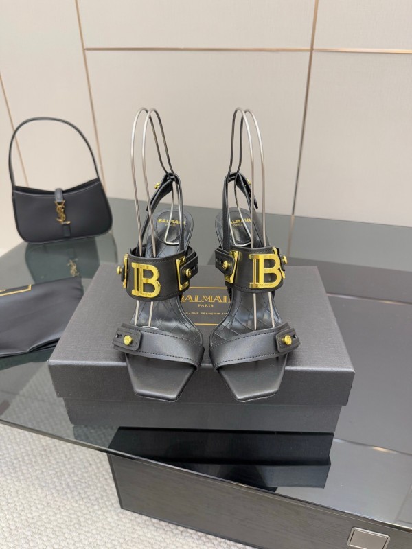 Balmain 2025/SS Metal Heel High Heel Sandals - KFY00320
