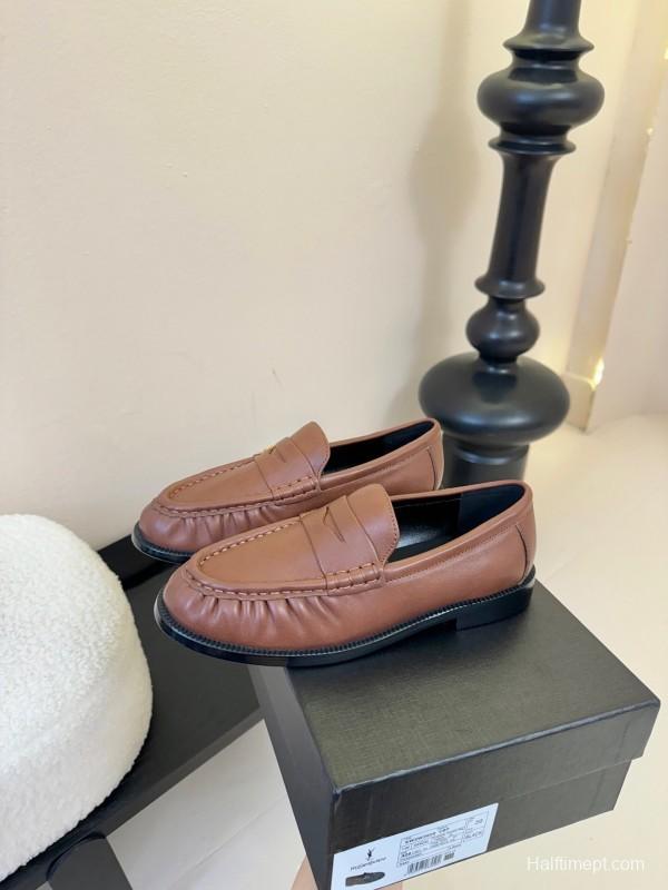 Saint Laurent Classic Loafer Leather Shoes - KFY00350