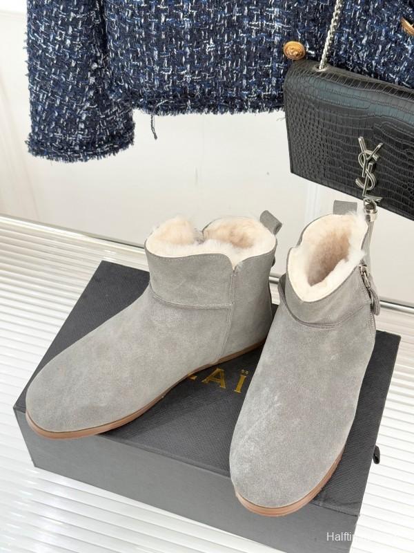 ALAIA Minimalist Side Zipper Retro Snow Boots - KFY00320