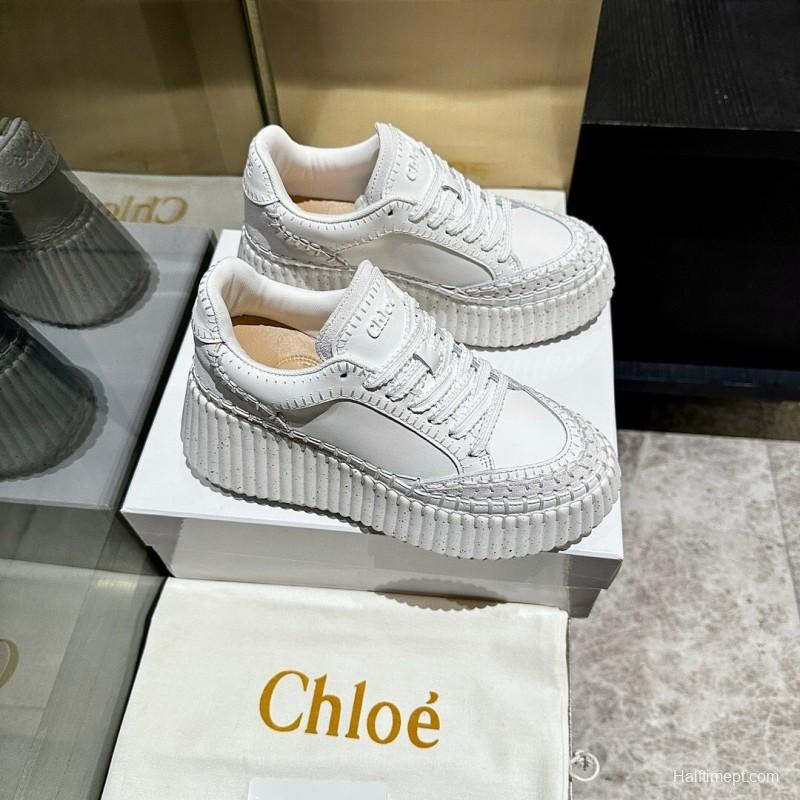 Chloe 2025 SS Hand-Stitched Mark Line Casual Shoes - LY00350