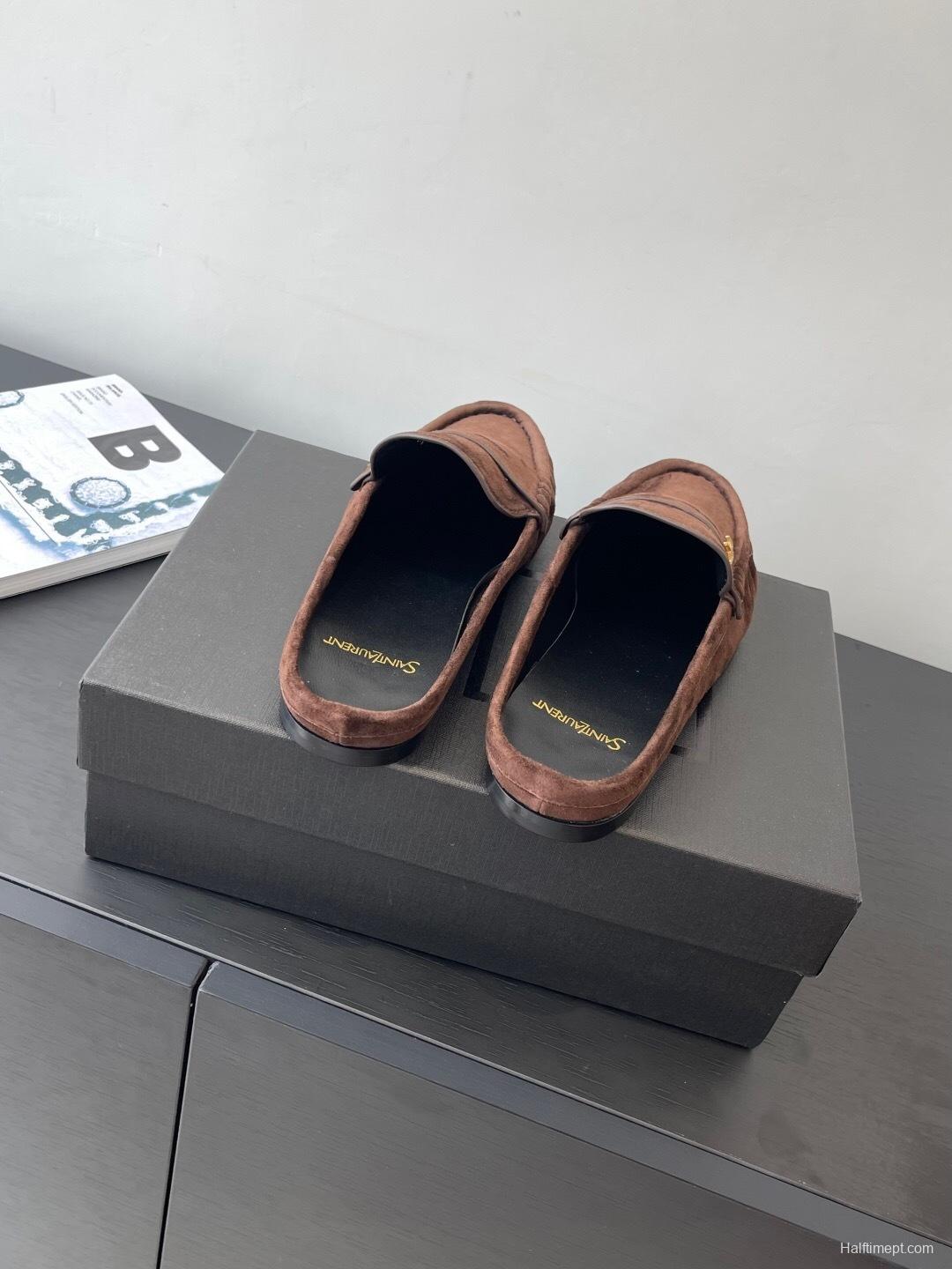 Saint Laurent Classic Loafer Mule Flats - KFY00320