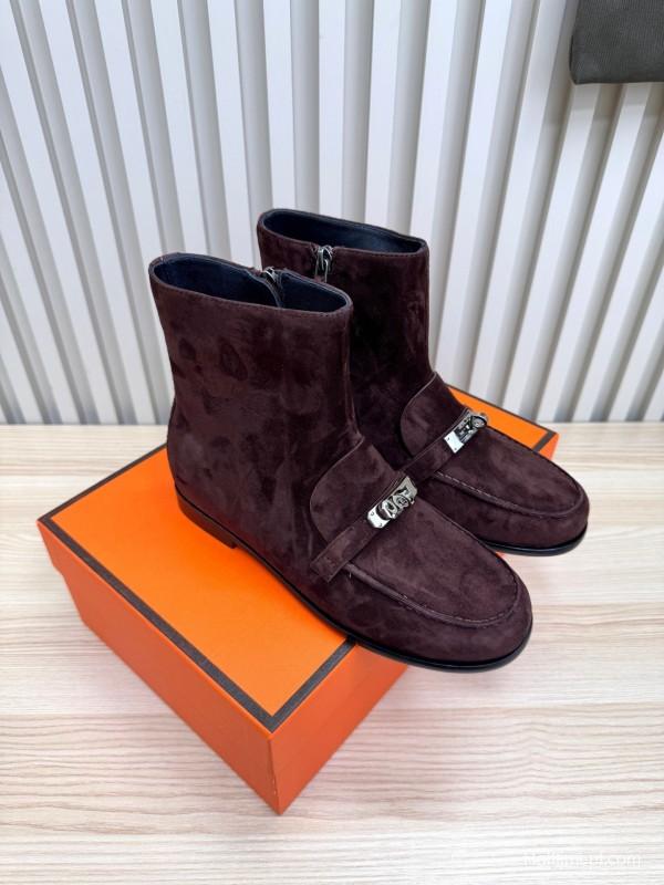 Hermes Kelly Buckle Ankle Boots - LY00390