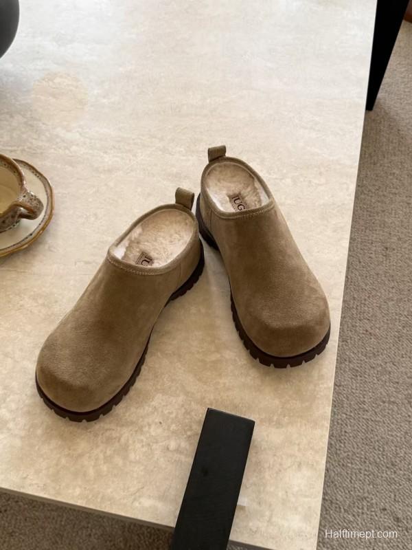 UGG Autumn Winter New Potato Wool Slippers with 5cm Inner Height - KFY00240