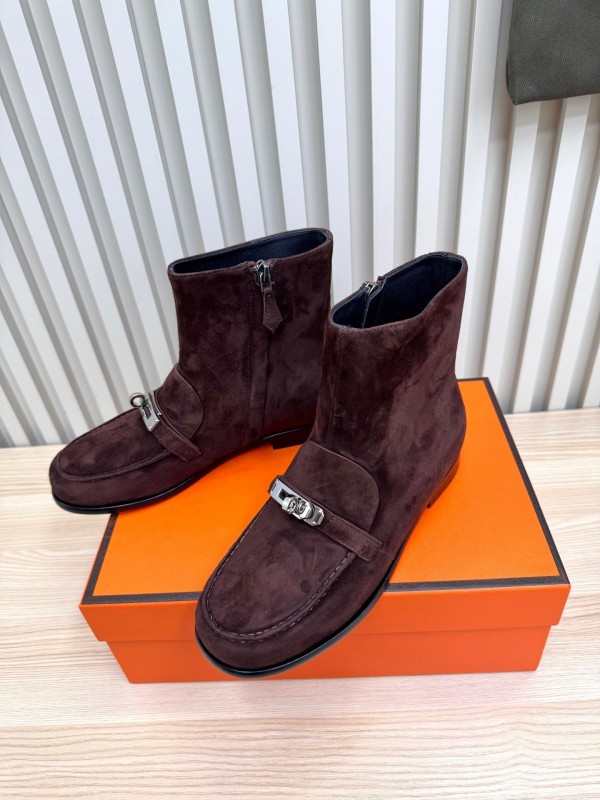 Hermes Kelly Buckle Ankle Boots - LY00390