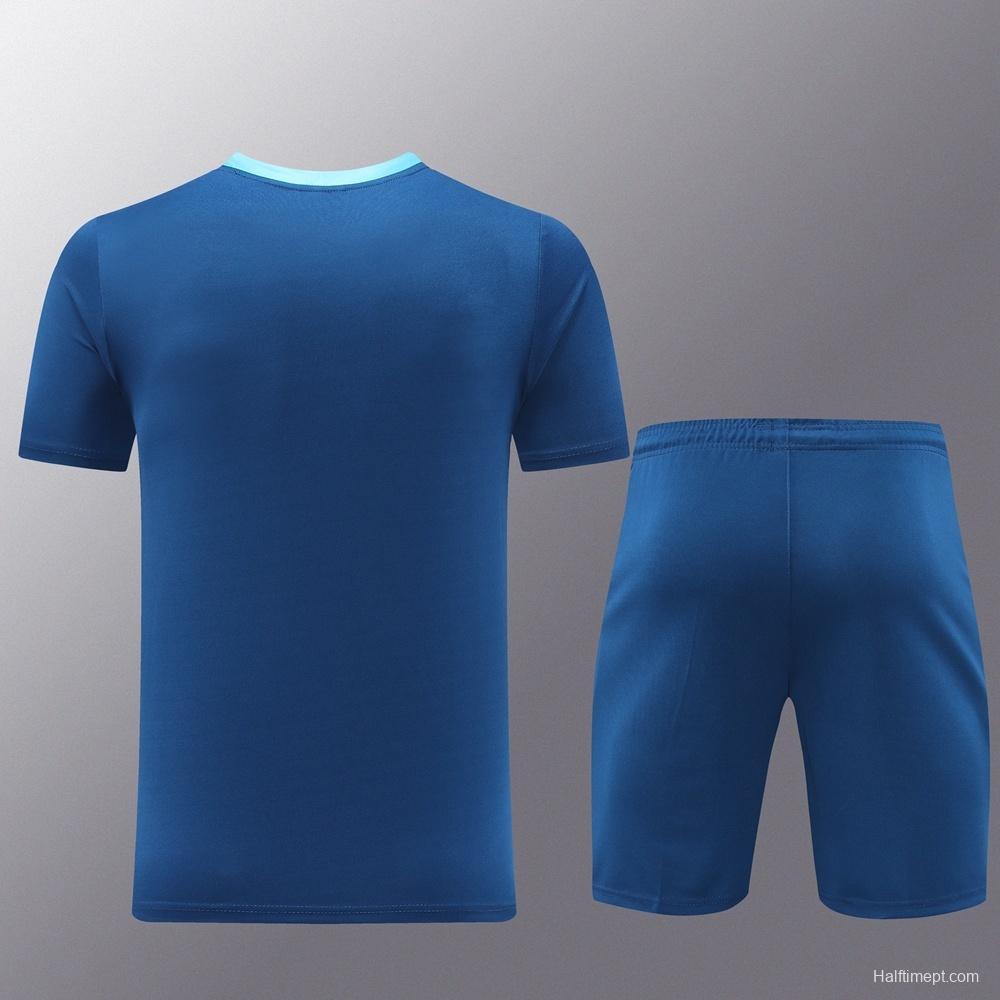 2025 Portugal Royal Blue Short Sleeve+Soccer Shorts