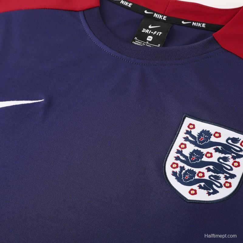 2025 England Purple Short Sleeve+Soccer Shorts