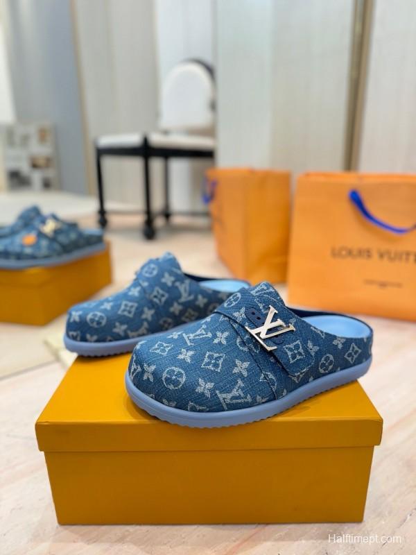 Louis Vuitton 2025 SS Monogram Sandals Couple Edition Lazy Style - KFY00291