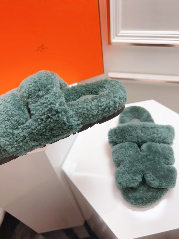 H Love Second Uncle Shoe Fur Slippers - LY00270