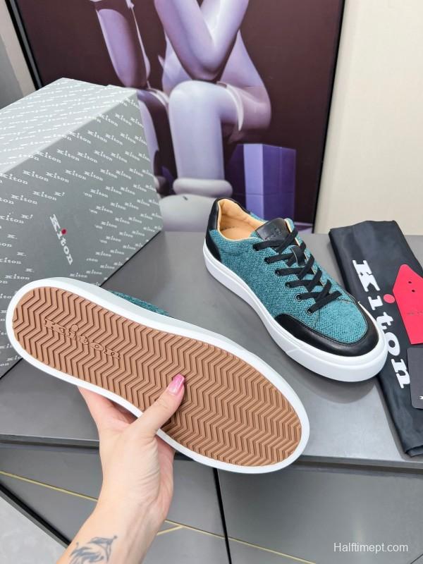 Kiton 2025/SS Tie-Detail Old Money Style Casual Men's Shoes - KFY00320