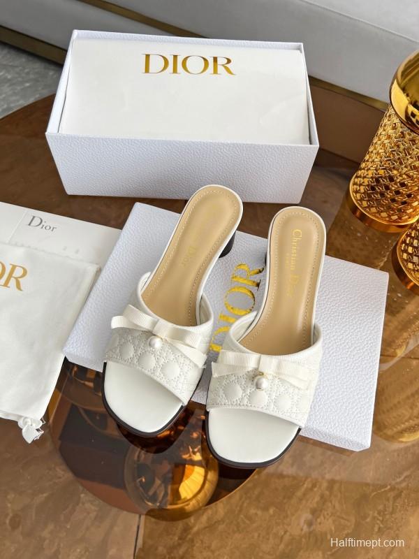 Dior Dway High Heel Sandals with Embroidered Logo - LY00270