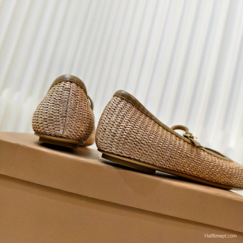 Gianvito Rossi Bohemian Style Flat Ballet Shoes 2025/ss