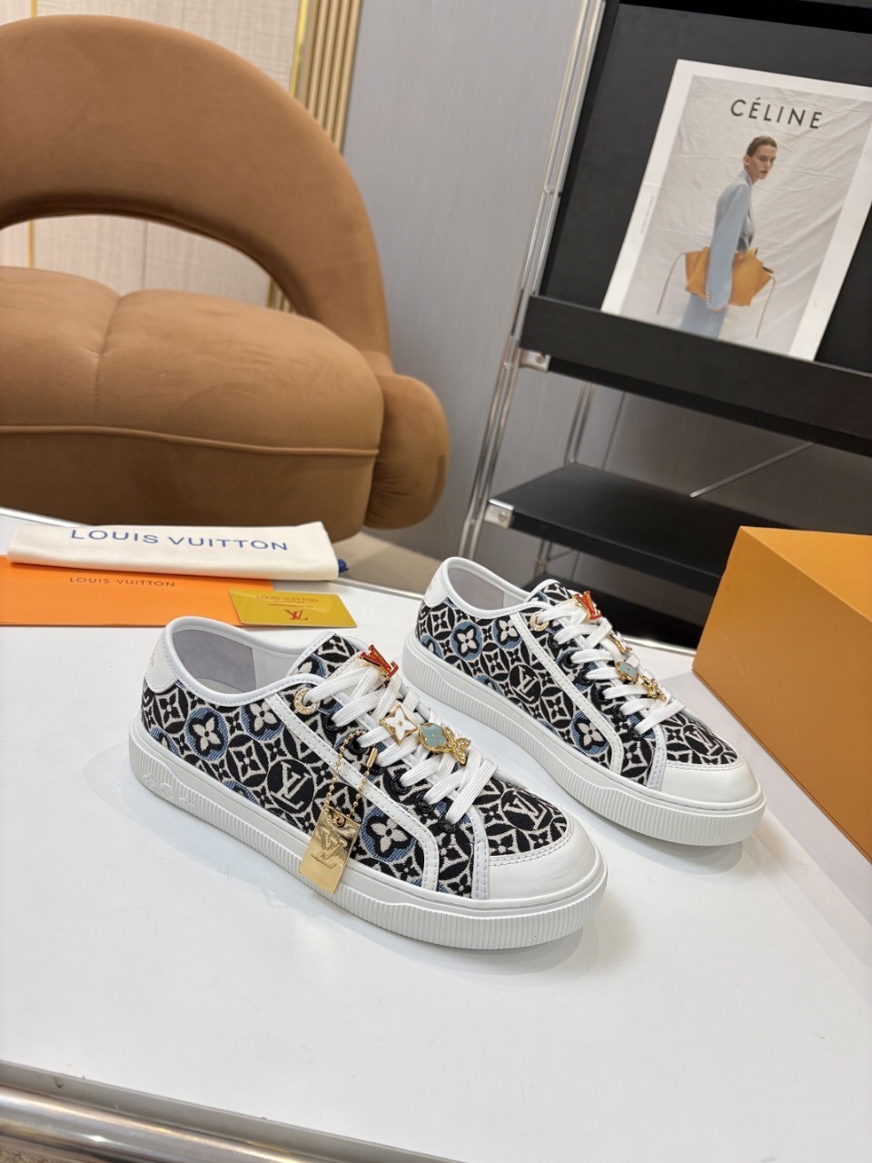 Louis Vuitton Lagoon Series Denim Sneakers with Buckle - AS00300