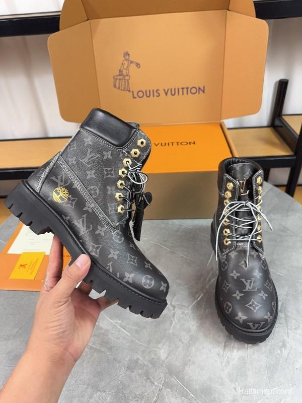 Timberland x LV Monogram Ankle Boots Waterproof Suede - LY00380