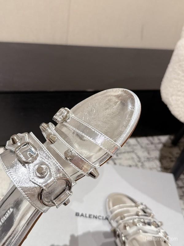 Balenciaga Cagole Metal Studs Sandals Series - KFY00260