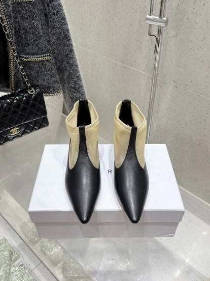 THEROW 2025SS French Retro Simple Style Mesh Kitten Heel Sandals - KFY00320