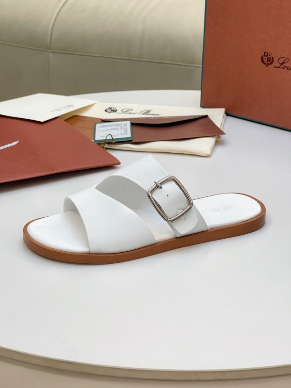 Loro Piana Men's Spring/Summer 2025 Casual Sandals with High-Quality Stitching - AS00250