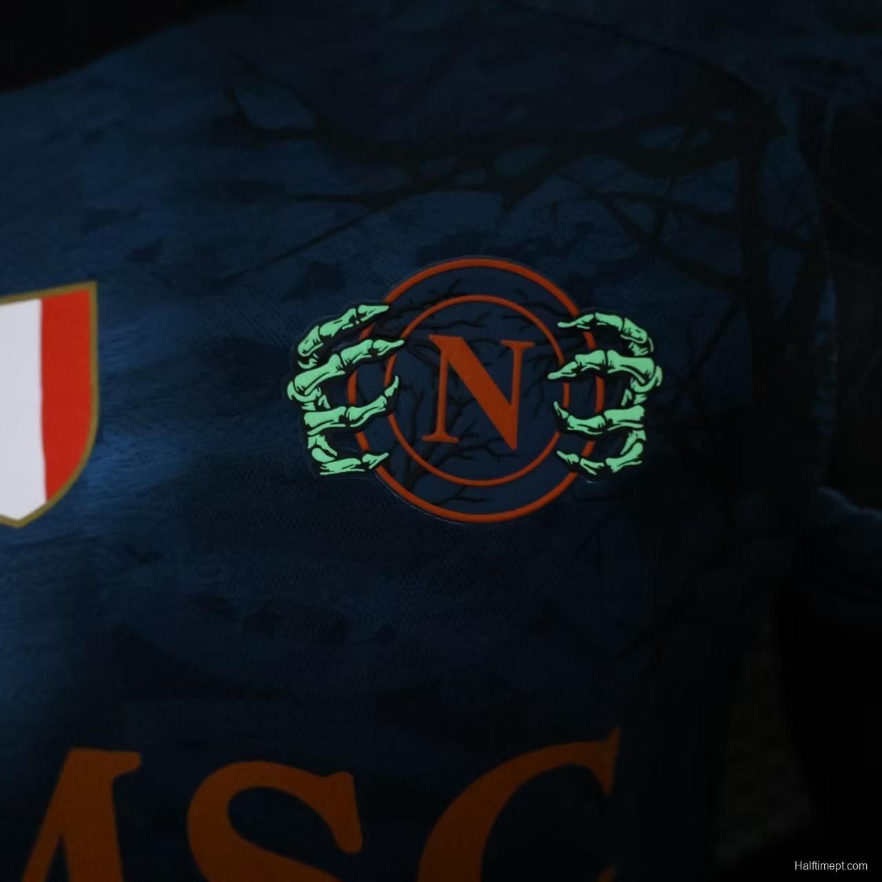 Player Version 25/26 Napoli Halloween Blue Jersey-Glow In Dark