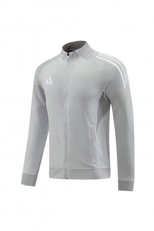 2025 Adidas Grey Full Zipper Jacket+Long Pants