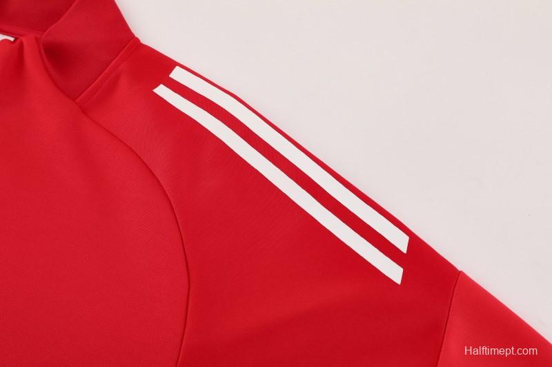 2025 Adidas Red Full Zipper Jacket+Long Pants