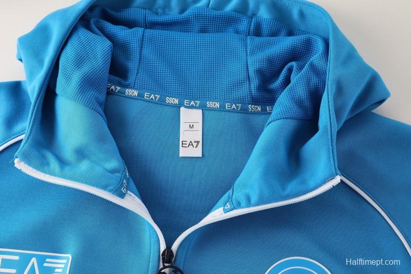 25/26  Napoli Sky Blue  Full zipper Jacket Tracksuit+ long pants