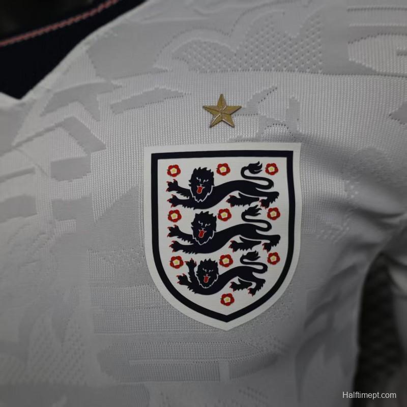 25/26 Player Version  England Home Long Sleeve Jersey