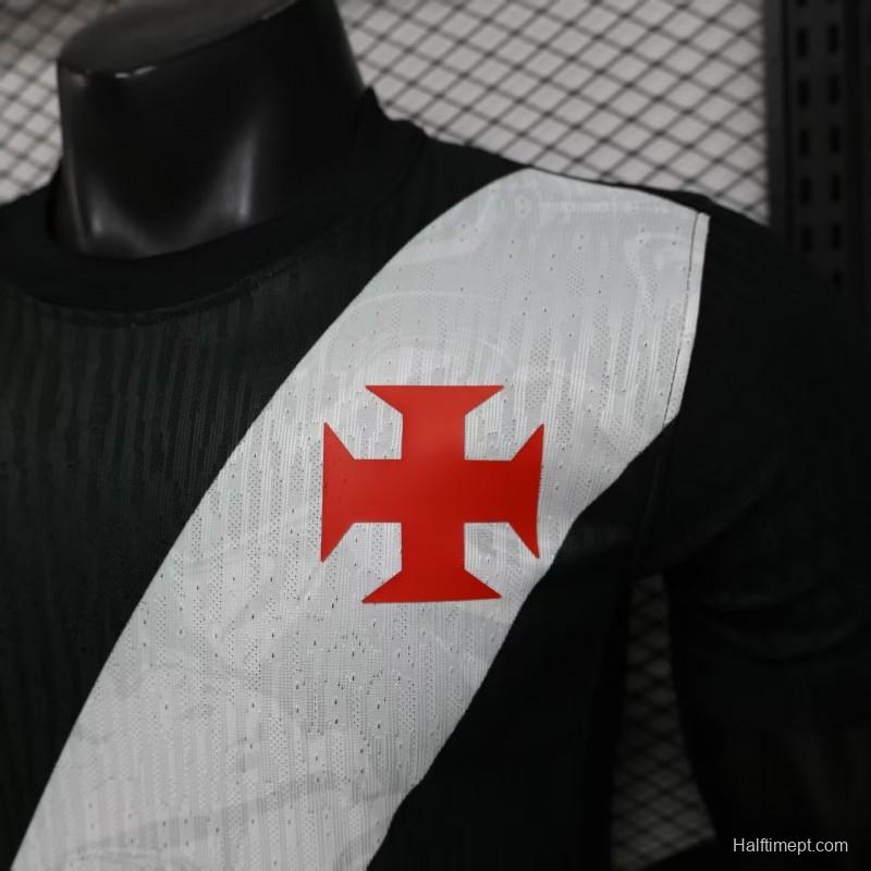Player Version 26/27 Vasco da Gama Home Black with White Diagonal Sash Jersey
