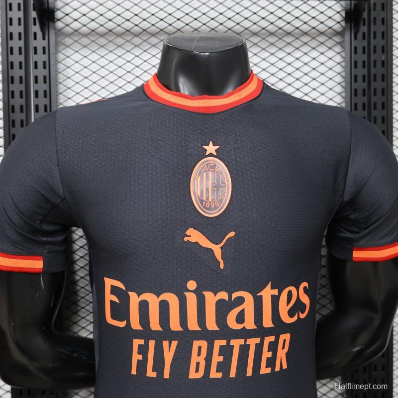 Player Version 26/27 AC Milan Away Navy Blue with Copper Orange Accents Jersey