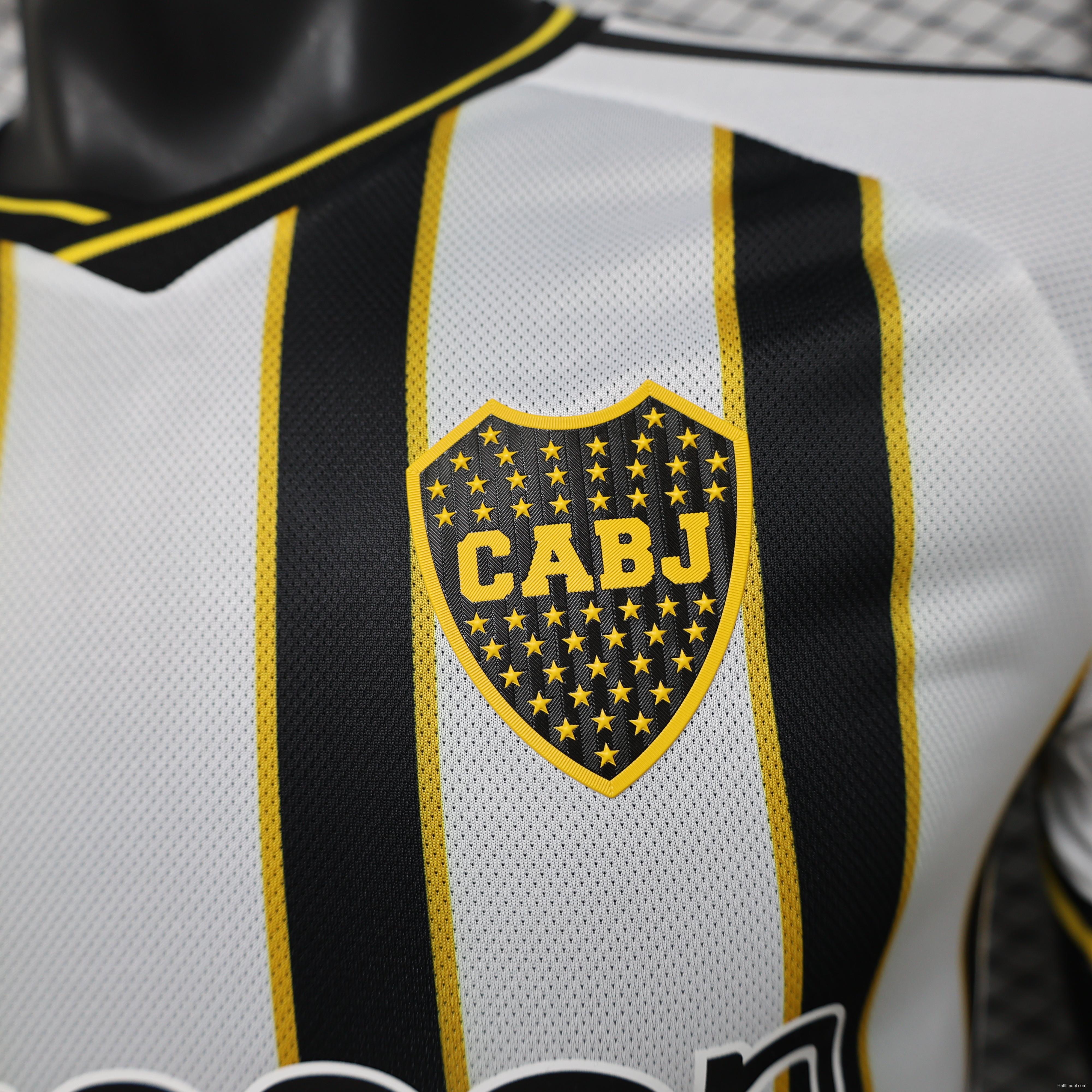 Player Version 25/26 Boca Juniors Away White & Black Vertical Stripes  Special Edition Jersey