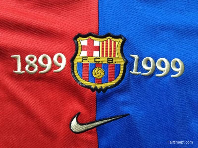 Retro 1899/1999 Kids Barcelona Centennial Long Sleeve Jersey