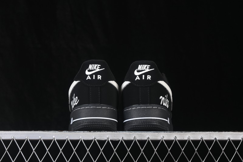 Nike Air Force 1 '07 Low Black Suede Warrior Casual Sneakers with Full-Length Air Cushion - NH0601-547