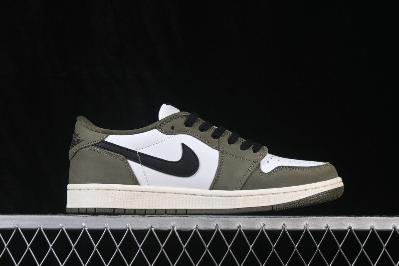 Nike Air Jordan 1 Low OG Medium Olive Low-Top Retro Culture Basketball Shoes - HQ6998-200