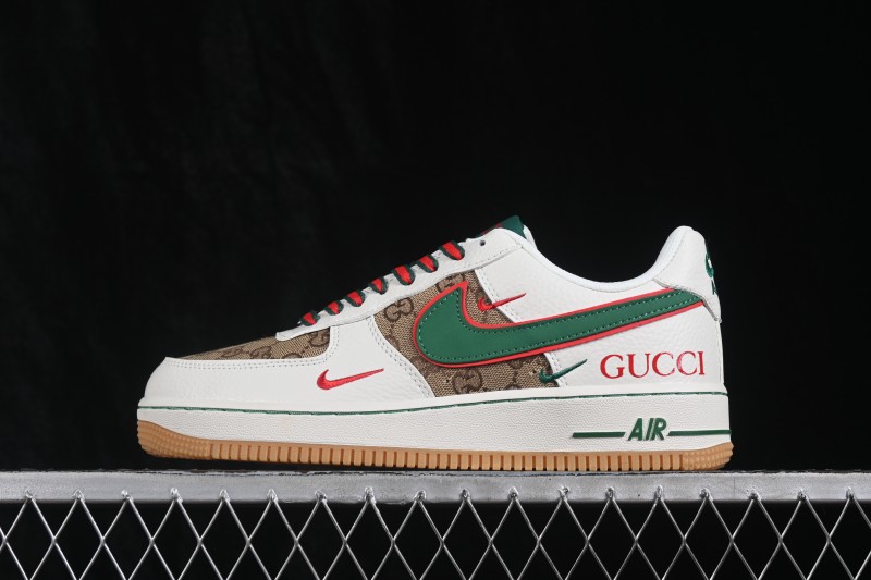 Nike Air Force 1 '07 Low x Collaboration Retro Basketball Sneakers with Full-Length Air Cushion - NH0601-600