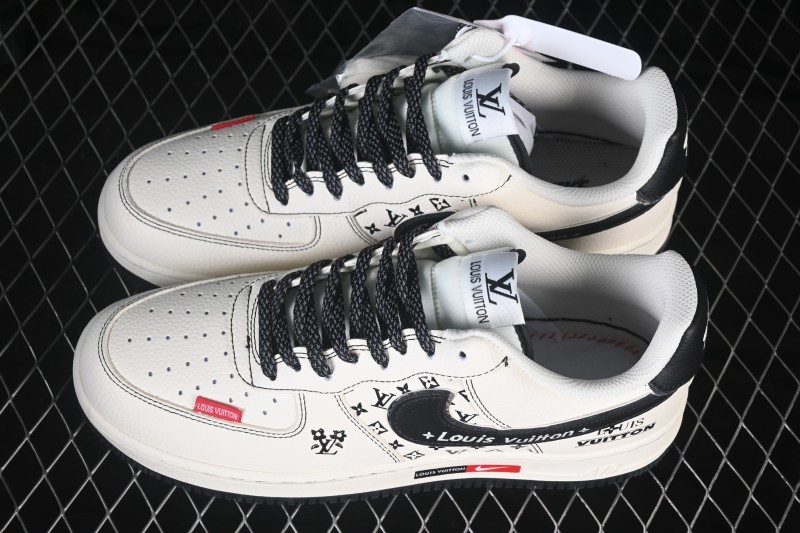 Nike Air Force 1 '07 Low Collaboration Basketball Sneakers with Full-Length Air Cushion - DD1982-345