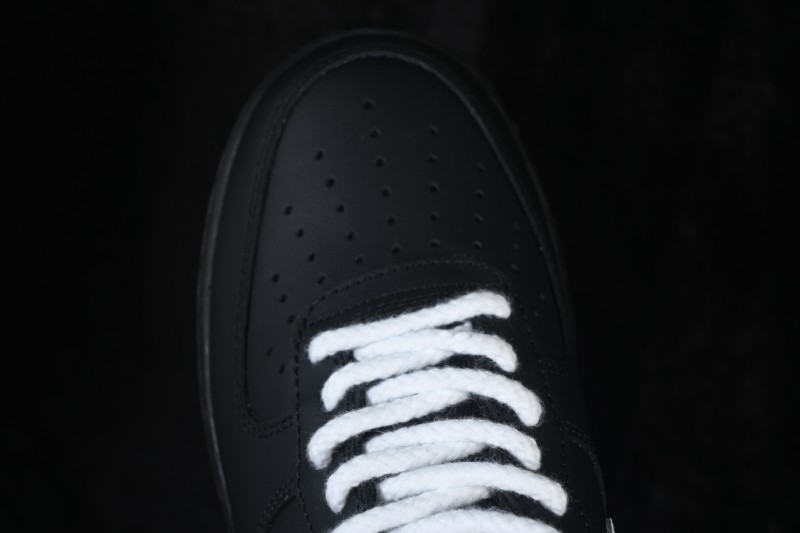 Nike Air Force 1 '07 Low Anime Theme Black and White Swoosh Sneakers - ZH0316-100