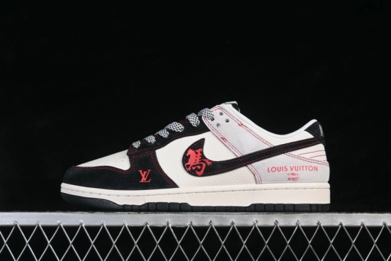 Nike SB Dunk Low Collaboration Premium Custom Low-Top Casual Skateboarding Shoes - HT5088-655