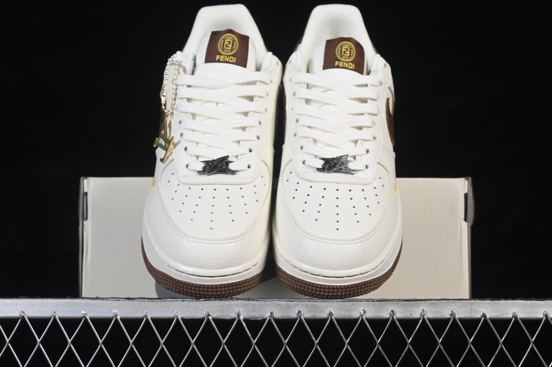 Nike Air Force 1 '07 Low Collaboration Brown Beige Classic Canvas Casual Skateboarding Shoes - XY9025-019