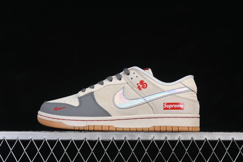 Nike SB Dunk Low Year of the Horse Limited Edition Beige Grey Silver Laser Low-Top Skateboarding Shoes - NH0601-482