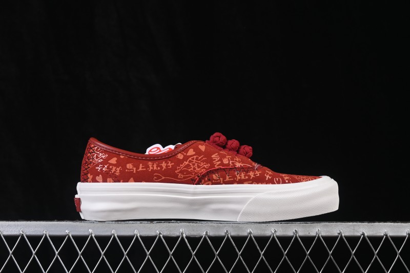 Vans Authentic Year of the Horse Low-Top Casual Skateboarding Shoes with Vulcanized Construction - VN000Z3UHRU